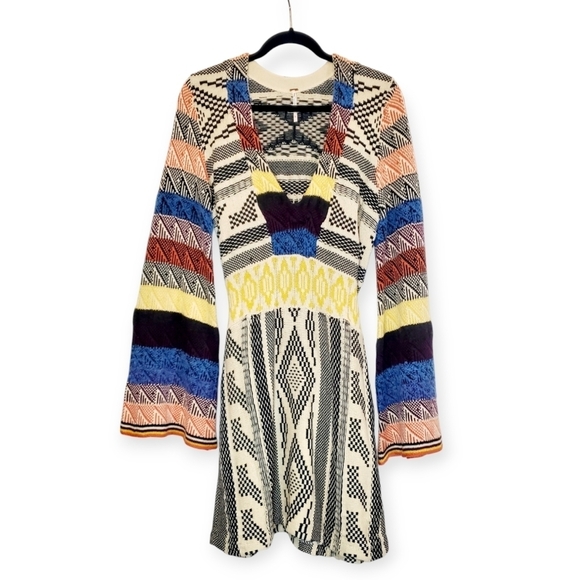 Free People Womens Casual Knit Sweaterdress - Picture 2 of 10